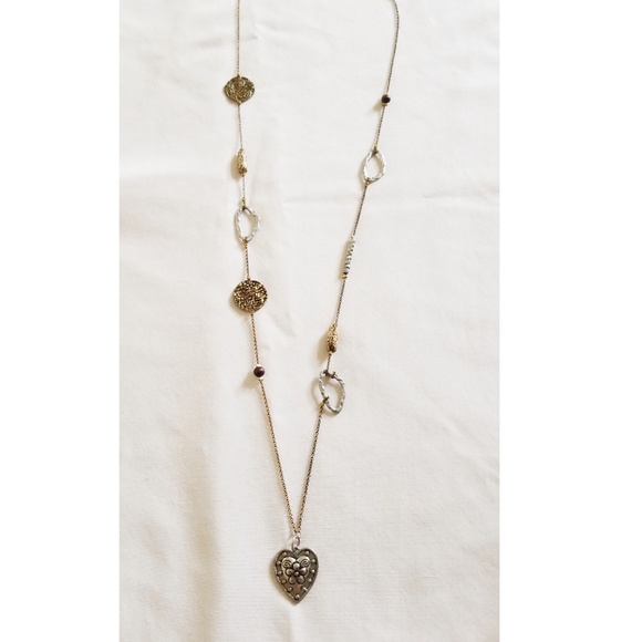 American Eagle Necklace Heart Pendant - Picture 1 of 4